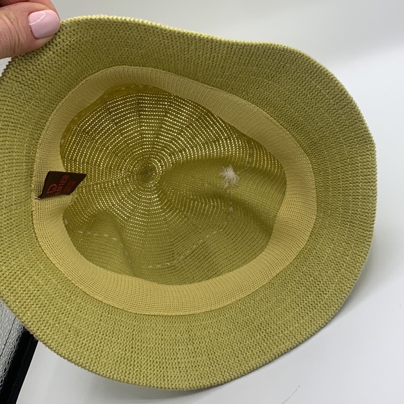 Danier Bucket Hat in Lime Green with White Stitching - Picture 9 of 10